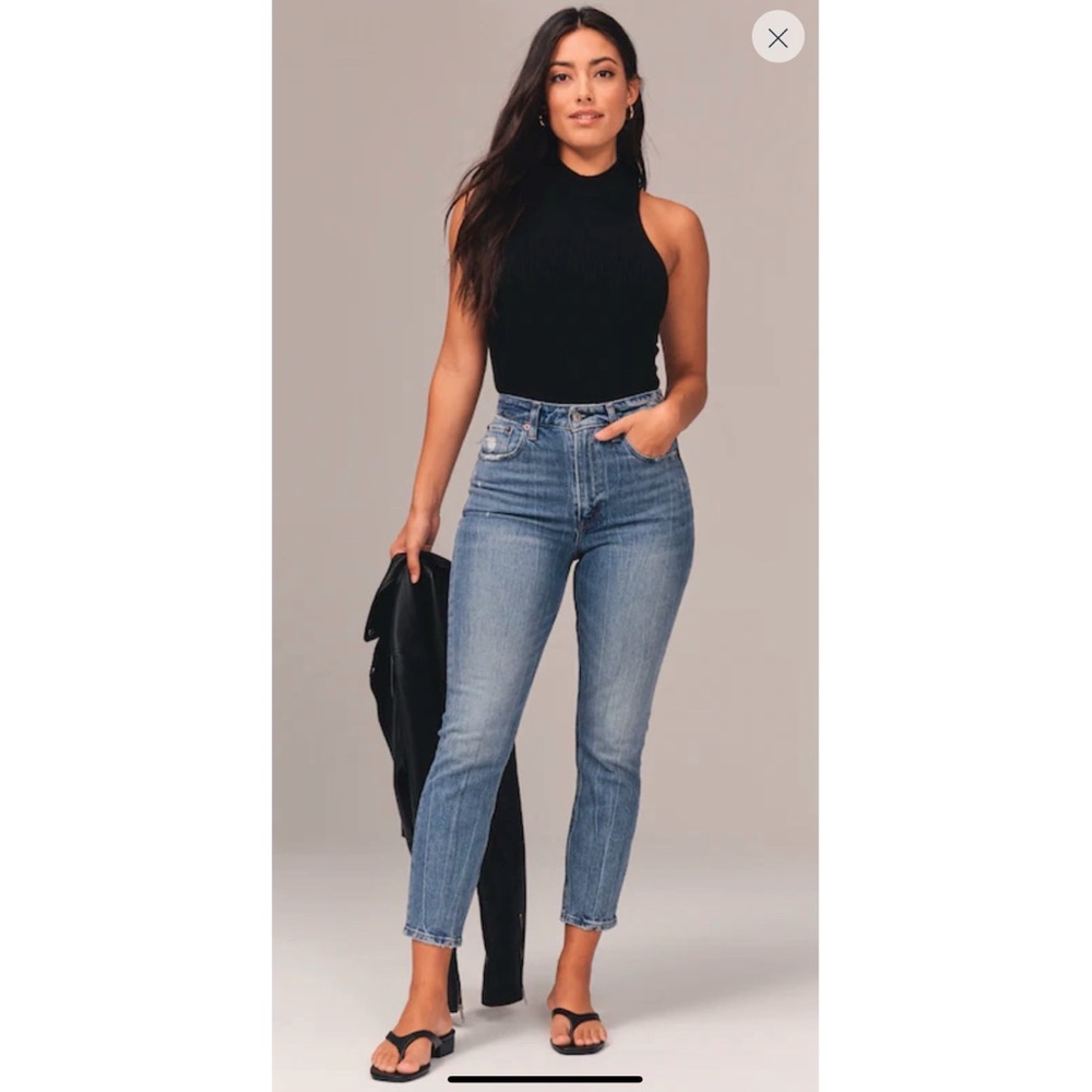 Abercrombie High Rise Mom Jean